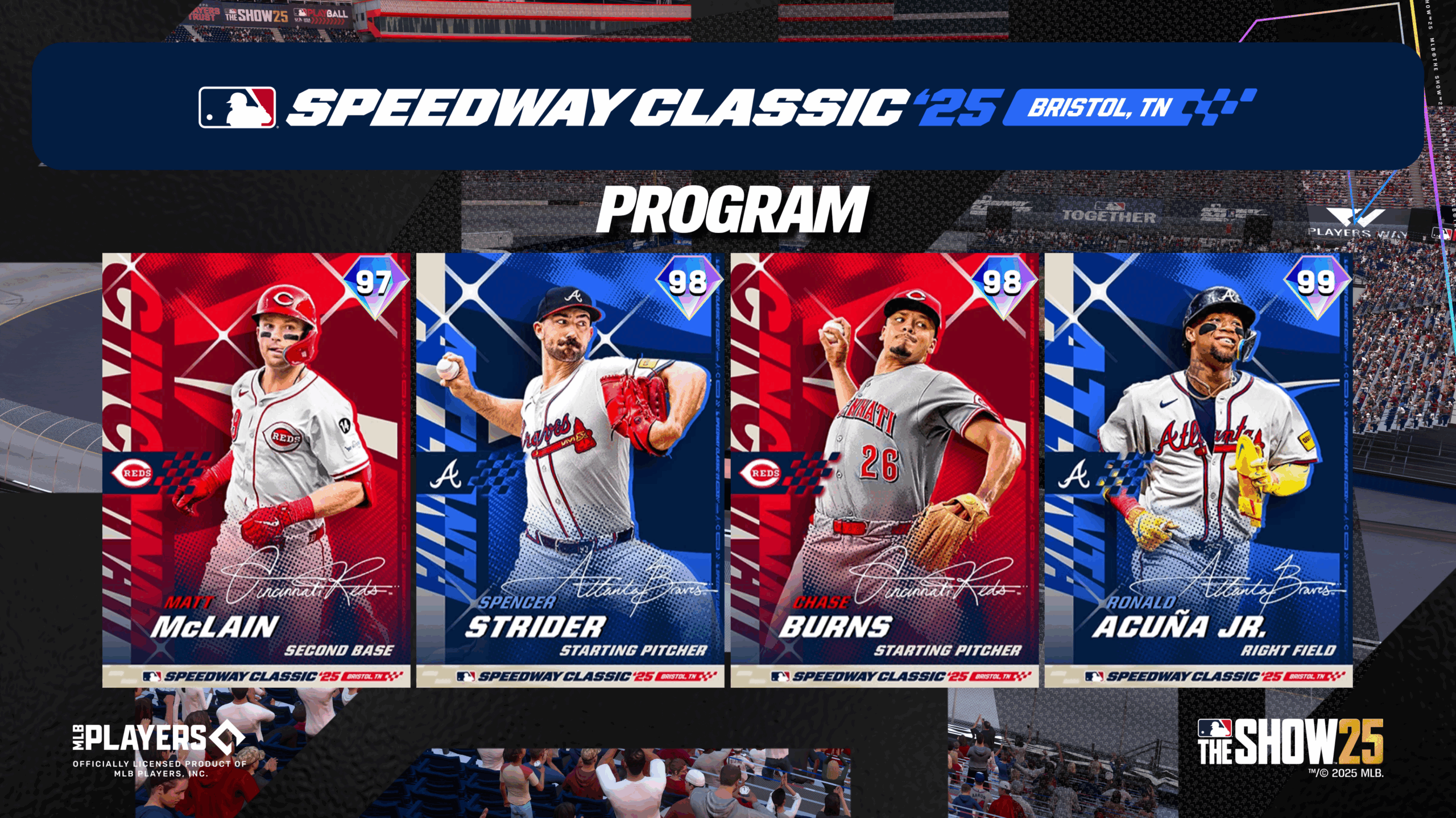 MLB The Show 25 waves the green flag on the MLB Speedway Classic Program today