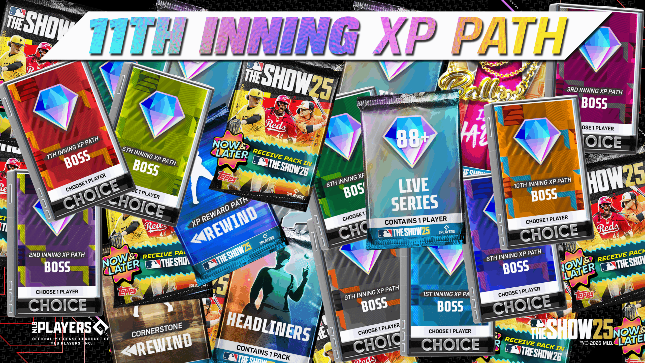 Earn MLB The Show 25 Now & Later Packs + more in the 11th Inning XP Reward Path